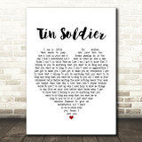 Small Faces Tin Soldier White Heart Song Lyric Print