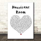 The Blessing Hurricane Room White Heart Song Lyric Print