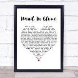 The Smiths Hand In Glove White Heart Song Lyric Print