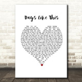 Van Morrison Days Like This White Heart Song Lyric Print
