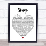 Sing Ed Sheeran Quote Song Lyric Heart Print