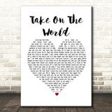 You Me At Six Take On The World White Heart Song Lyric Print
