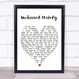 Unchained Melody The Righteous Brothers Quote Song Lyric Heart Print
