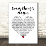 Angels & Airwaves Everything's Magic White Heart Song Lyric Print