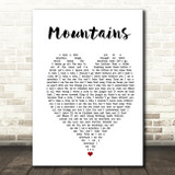 Biffy Clyro Mountains White Heart Song Lyric Print