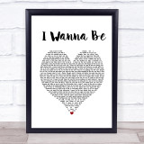 Chris Brown I Wanna Be White Heart Song Lyric Print