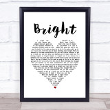 Echosmith Bright White Heart Song Lyric Print