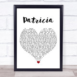 Florence + The Machine Patricia White Heart Song Lyric Print