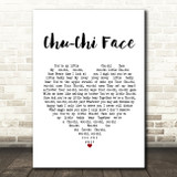 Gert Frobe & Anna Quayle Chu-Chi Face White Heart Song Lyric Print