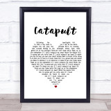 Jack Savoretti Catapult White Heart Song Lyric Print