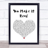 James Morrison You Make It Real White Heart Song Lyric Print
