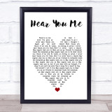 Jimmy Eat World Hear You Me White Heart Song Lyric Print