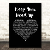 Andy Grammer Keep Your Head Up Black Heart Song Lyric Print