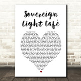 Keane Sovereign Light Café White Heart Song Lyric Print