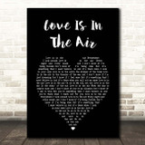 John Paul Young Love Is In The Air Black Heart Song Lyric Print