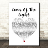 Mumford & Sons Lover Of The Light White Heart Song Lyric Print