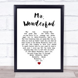 Peggy Lee Mr. Wonderful White Heart Song Lyric Print