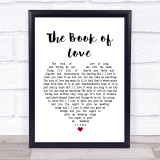 Peter Gabriel The Book of Love White Heart Song Lyric Print
