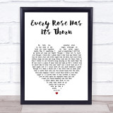 Poison Every Rose Has Its Thorn White Heart Song Lyric Print