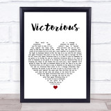 Psyko Punkz Victorious White Heart Song Lyric Print