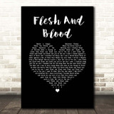 Johnny Cash Flesh And Blood Black Heart Song Lyric Print