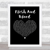 Johnny Cash Flesh And Blood Black Heart Song Lyric Print