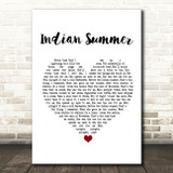 Stereophonics Indian Summer White Heart Song Lyric Print