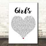The 1975 Girls White Heart Song Lyric Print
