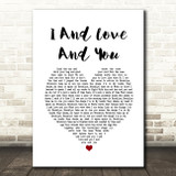 The Avett Brothers I And Love And You White Heart Song Lyric Print