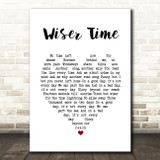The Black Crowes Wiser Time White Heart Song Lyric Print