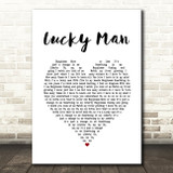 The Verve Lucky Man White Heart Song Lyric Print