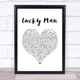 The Verve Lucky Man White Heart Song Lyric Print