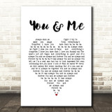 The Wannadies You & Me White Heart Song Lyric Print