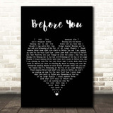 Jon McLaughlin Before You Black Heart Song Lyric Print