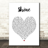 Years & Years Shine White Heart Song Lyric Print
