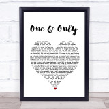 Adele One And Only Heart Song Lyric Quote Print