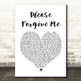 Bryan Adams Please Forgive Me Heart Song Lyric Quote Print