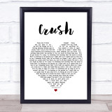 Dave Matthews Band Crush Heart Song Lyric Quote Print