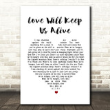 Eagles Love Will Keep Us Alive Heart Song Lyric Quote Print