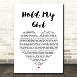 George Ezra Hold My Girl Heart Song Lyric Quote Print