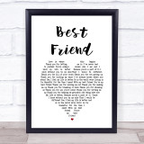 Jason Mraz Best Friend Heart Song Lyric Quote Print
