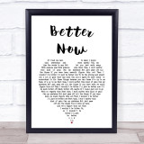 Rascal Flatts Better Now Heart Song Lyric Quote Print