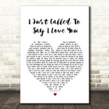 Stevie Wonder I Just Called To Say I Love You Heart Song Lyric Quote Print