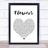 Sweet Female Attitude Flowers Heart Song Lyric Quote Print