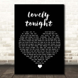 Joshua Radin Lovely tonight Black Heart Song Lyric Print