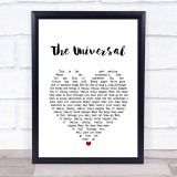 Blur The Universal White Heart Song Lyric Print