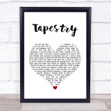 Carole King Tapestry White Heart Song Lyric Print