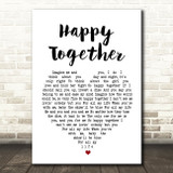 The Turtles Happy Together Heart Song Lyric Quote Print