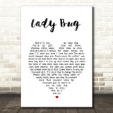 Cody Jinks Lady Bug White Heart Song Lyric Print