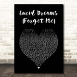 Juice WRLD Lucid Dreams (Forget Me) Black Heart Song Lyric Print